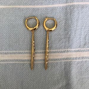 Gold with diamonds earrings